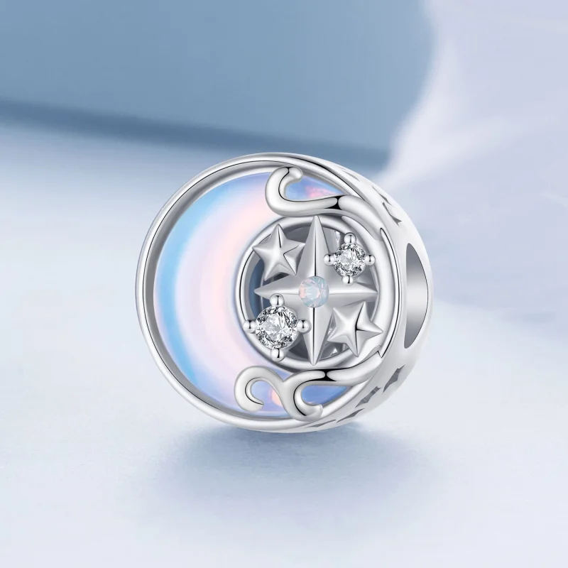 (Bild für) Pandora Style Mond Sternenexplosion Charm - BSC927 - Ansicht 2