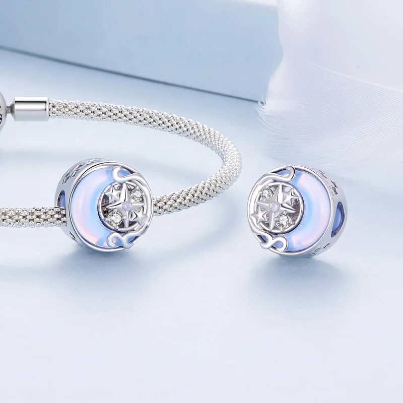 (Bild für) Pandora Style Mond Sternenexplosion Charm - BSC927 - Ansicht 4