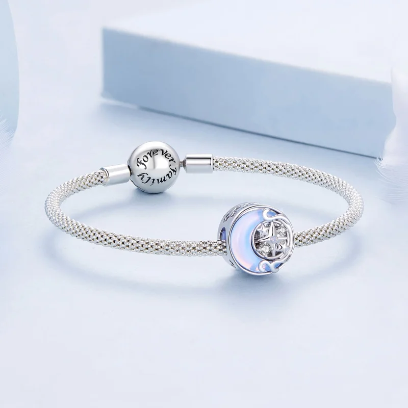 (Bild für) Pandora Style Mond Sternenexplosion Charm - BSC927 - Ansicht 5