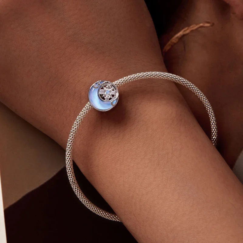 (Bild für) Pandora Style Mond Sternenexplosion Charm - BSC927 - Ansicht 7
