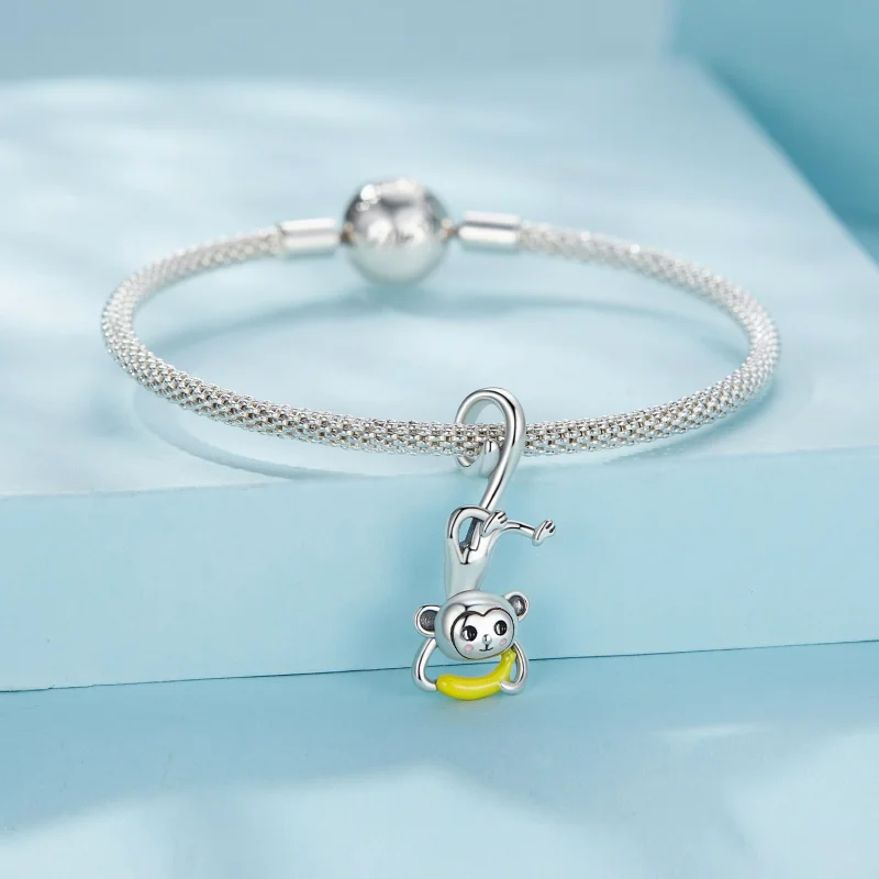 (Bild für) Pandora Style Monkey Dangle - SCC2547 - Ansicht 3