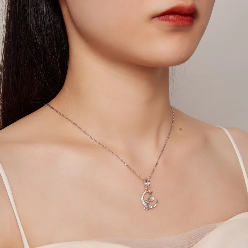 (Bild für) Pandora Style Moon Cat Anhänger - BSC810 - Ansicht 7