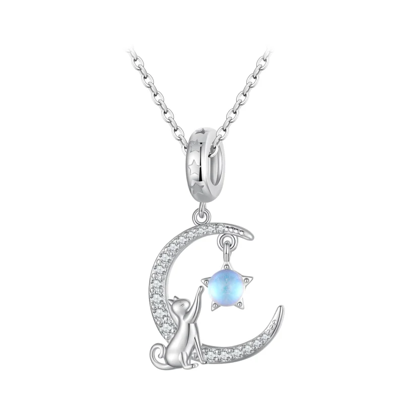 (Bild für) Pandora Style Moon Cat Anhänger - BSC810 - Ansicht 10