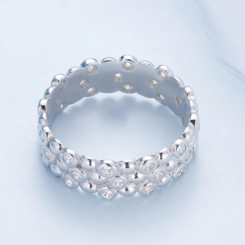 (Bild für) Pandora Style Multi-Player Bean Ring - BSR407 - Ansicht 4