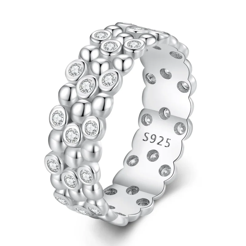 (Bild für) Pandora Style Multi-Player Bean Ring - BSR407 - Ansicht 8