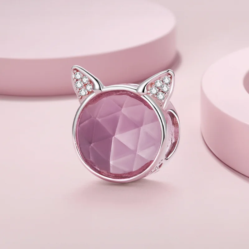 (Bild für) Pandora Style Niedlicher Katzen-Anhänger - SCC2579 - Ansicht 2