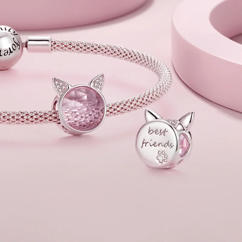 (Bild für) Pandora Style Niedlicher Katzen-Anhänger - SCC2579 - Ansicht 4