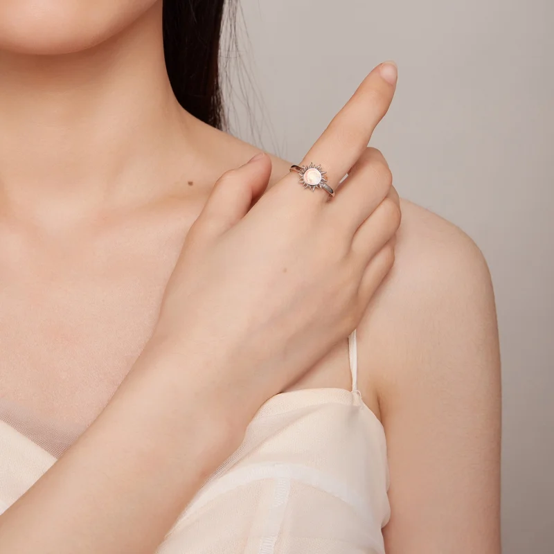 (Bild für) Pandora Style Opal Sonne Offener Ring - BSR398 - Ansicht 6
