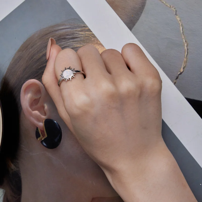 (Bild für) Pandora Style Opal Sonne Offener Ring - BSR398 - Ansicht 7