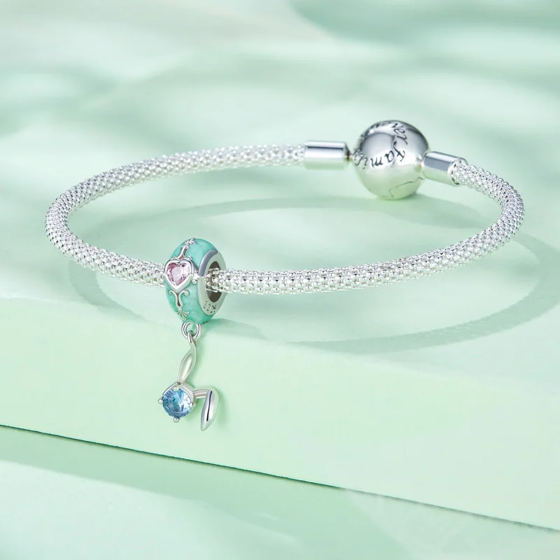 (Bild für) Pandora Style Osterhase Silikon Abstandshalter - BSC780 - Ansicht 3