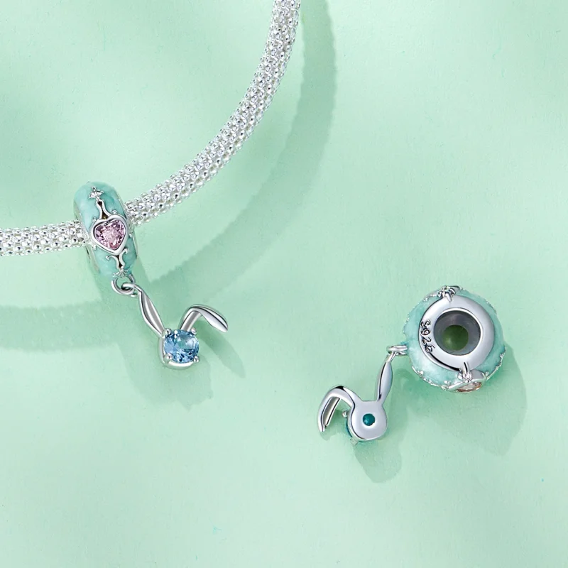 (Bild für) Pandora Style Osterhase Silikon Abstandshalter - BSC780 - Ansicht 4
