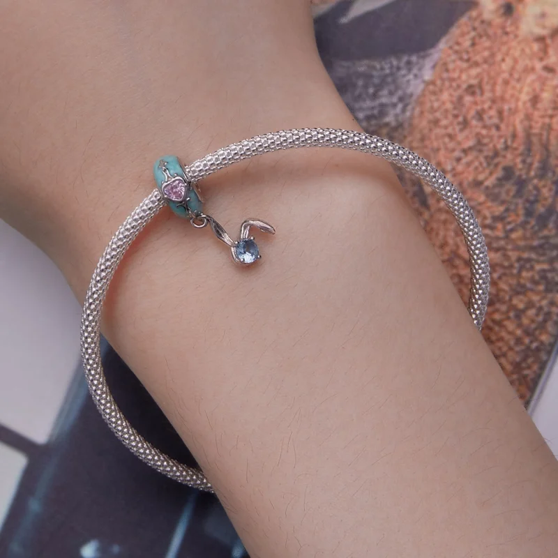 (Bild für) Pandora Style Osterhase Silikon Abstandshalter - BSC780 - Ansicht 5