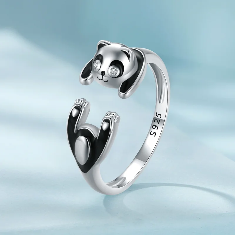 (Bild für) Pandora Style Panda Open Ring - SCR969-E - Ansicht 2