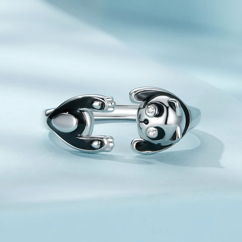 (Bild für) Pandora Style Panda Open Ring - SCR969-E - Ansicht 3