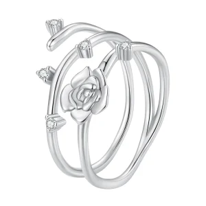 (Bild für) Pandora Style Personalisierter Vielseitiger Rosenranken Ring - BSR404