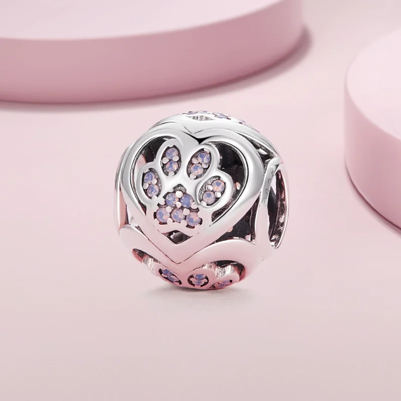 (Bild für) Pandora Style Pfotenabdruck-Anhänger - SCC2578 - Ansicht 2