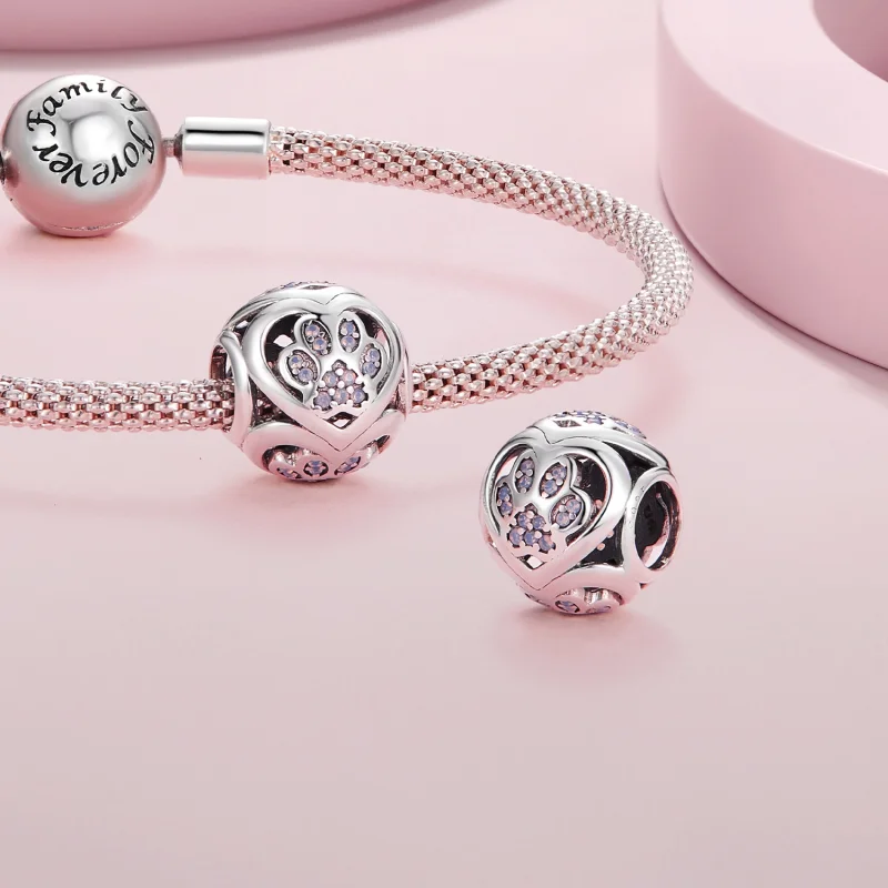 (Bild für) Pandora Style Pfotenabdruck-Anhänger - SCC2578 - Ansicht 4