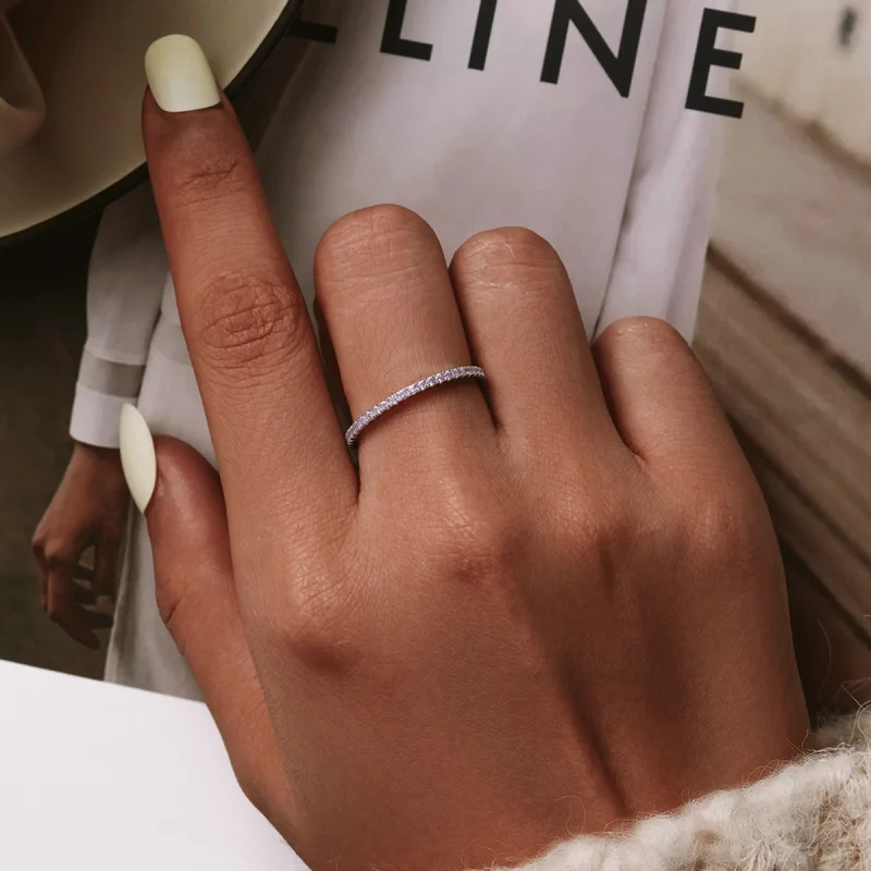 (Bild für) Pandora Style Pink Diamond Ring - SCR066-J - Ansicht 3