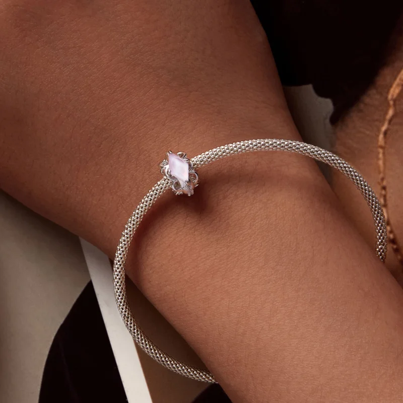 (Bild für) Pandora Style Pink Lace Silikon Abstandshalter - SCC2642 - Ansicht 7