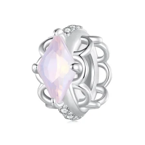 (Bild für) Pandora Style Pink Lace Silikon Abstandshalter - SCC2642