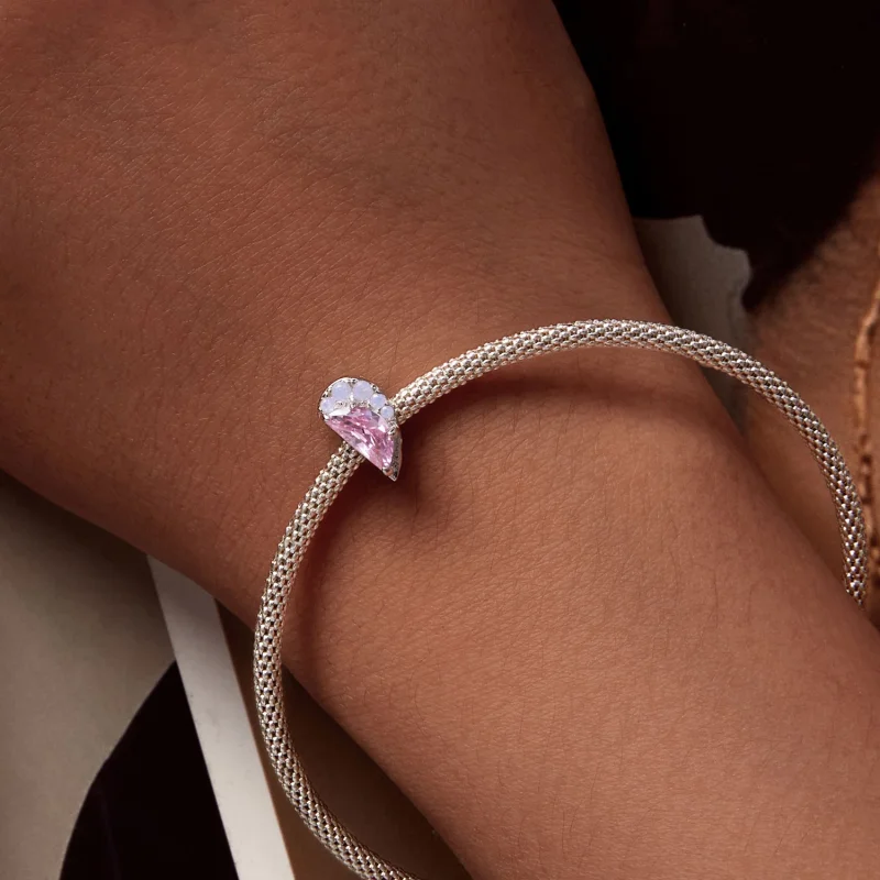 (Bild für) Pandora Style Pink Sisters Heart Charm - SCC2641 - Ansicht 3