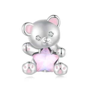 (Bild für) Pandora Style Pink Star Bear Charm - SCC2638