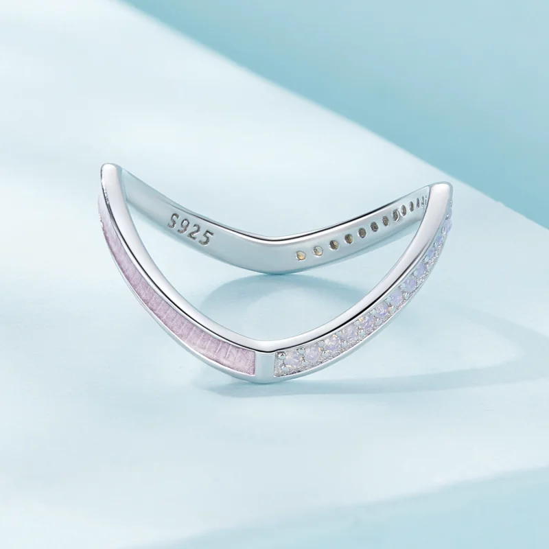 (Bild für) Pandora Style Pink Wish Bone Ring - SCR945-PK - Ansicht 3