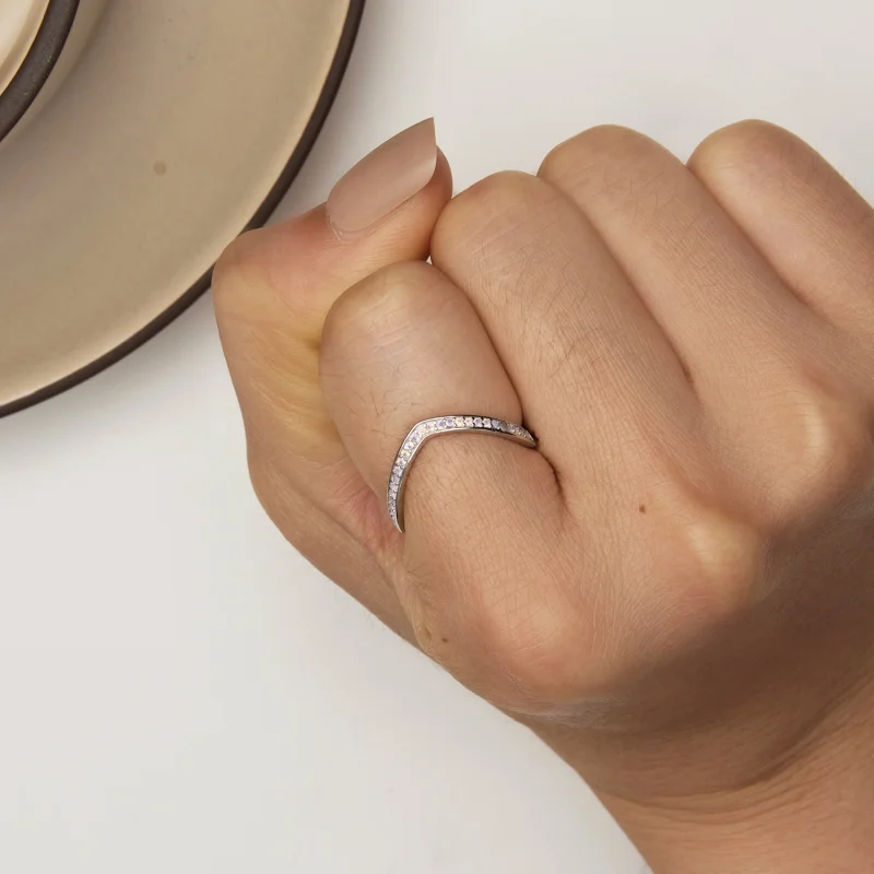 (Bild für) Pandora Style Pink Wish Bone Ring - SCR945-PK - Ansicht 6