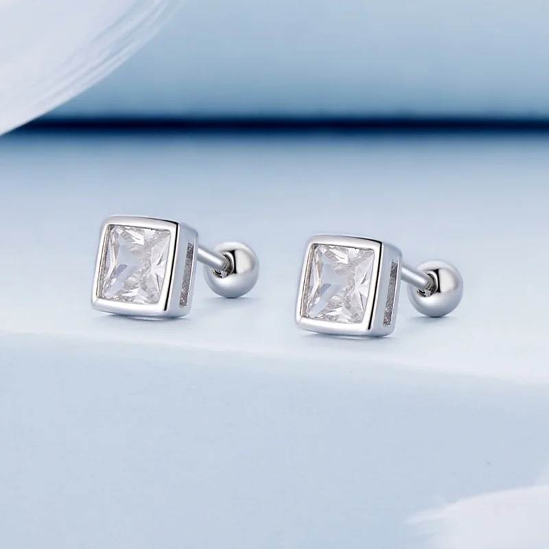 (Bild für) Pandora Style Prinzessin Zirkonia Stecker Ohrringe - BSE885-L - Ansicht 2