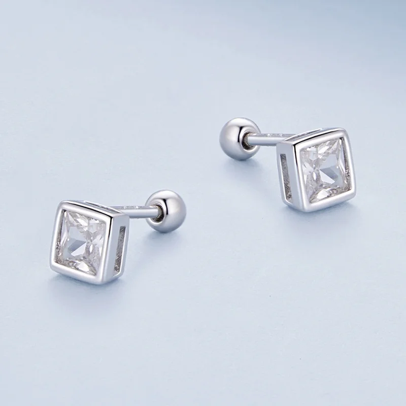 (Bild für) Pandora Style Prinzessin Zirkonia Stecker Ohrringe - BSE885-L - Ansicht 3