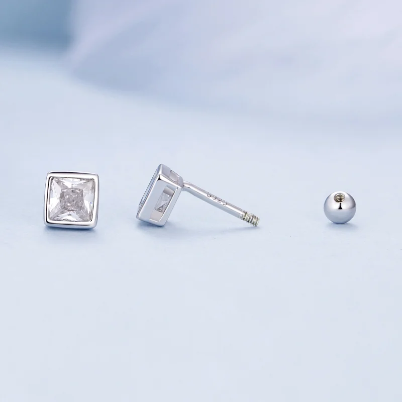 (Bild für) Pandora Style Prinzessin Zirkonia Stecker Ohrringe - BSE885-L - Ansicht 4