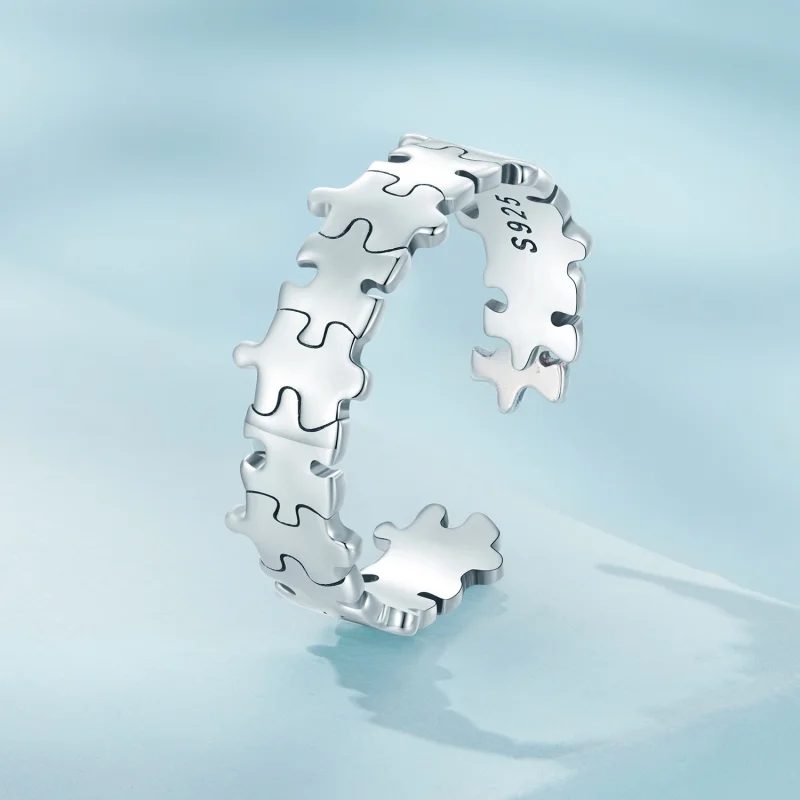 (Bild für) Pandora Style Puzzle Open Ring - SCR925 - Ansicht 2