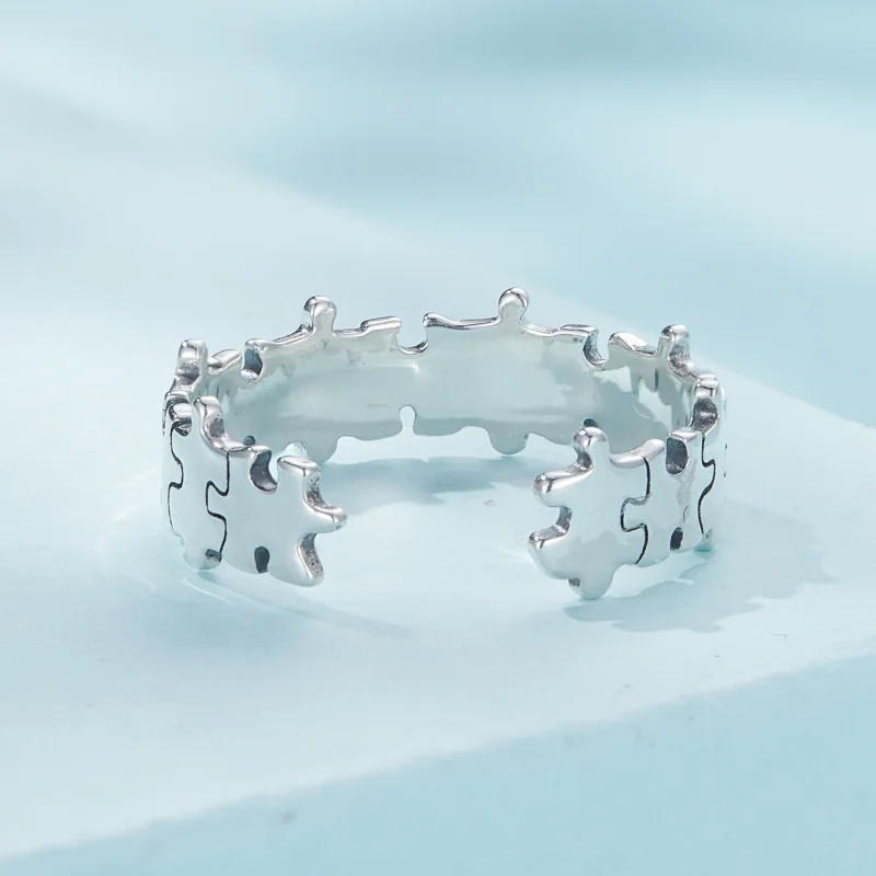 (Bild für) Pandora Style Puzzle Open Ring - SCR925 - Ansicht 4