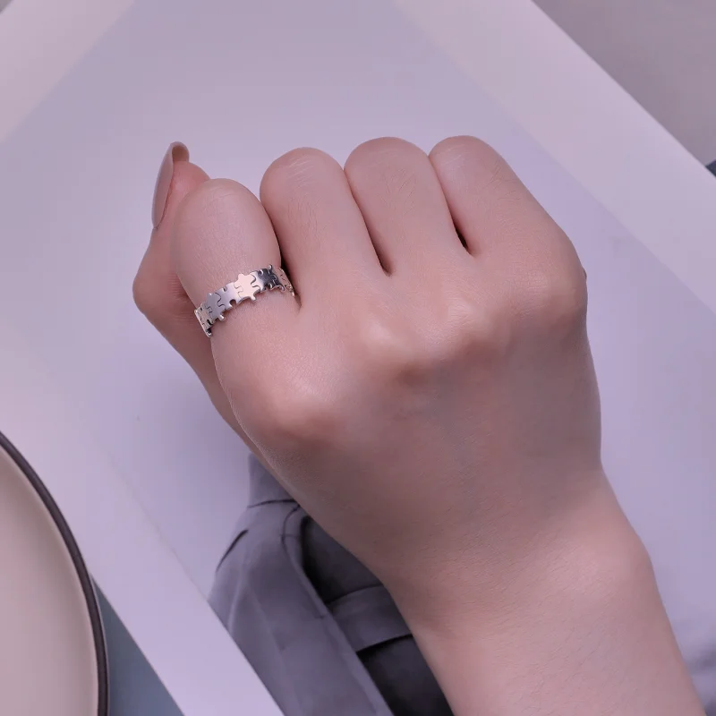 (Bild für) Pandora Style Puzzle Open Ring - SCR925 - Ansicht 7
