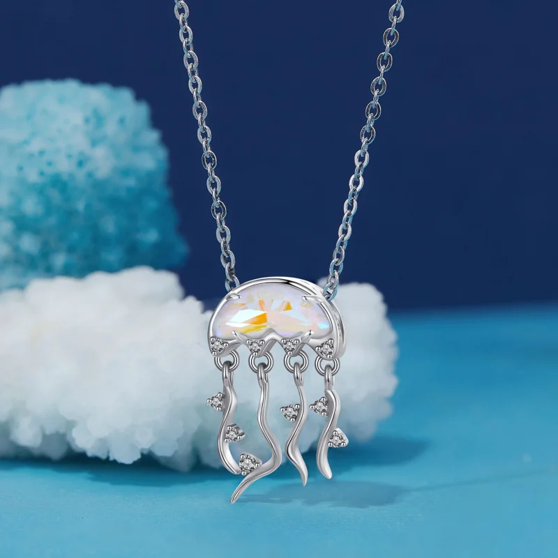 (Bild für) Pandora Style Quallen-Anhänger - BSC915 - Ansicht 2
