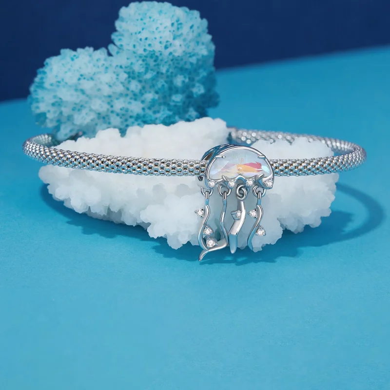 (Bild für) Pandora Style Quallen-Anhänger - BSC915 - Ansicht 3