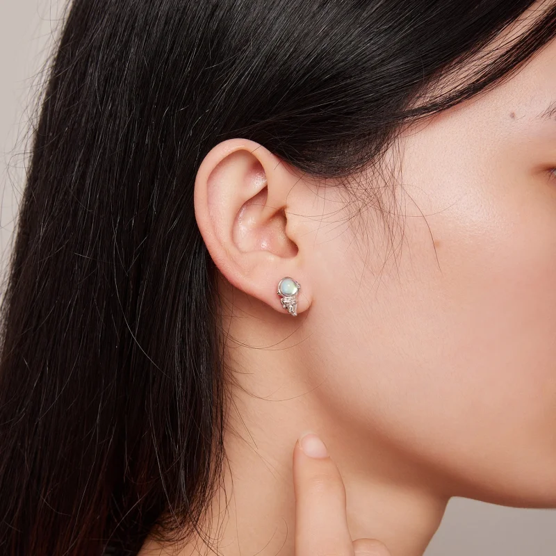 (Bild für) Pandora Style Raumschiff Asymmetrische Ohrringe - SCE1578 - Ansicht 5