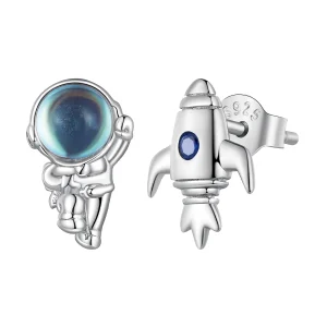 (Bild für) Pandora Style Raumschiff Asymmetrische Ohrringe - SCE1578