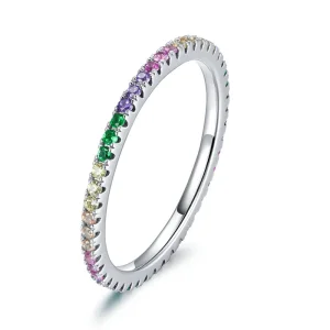 (Bild für) Pandora Style Regenbogenring - BSR168