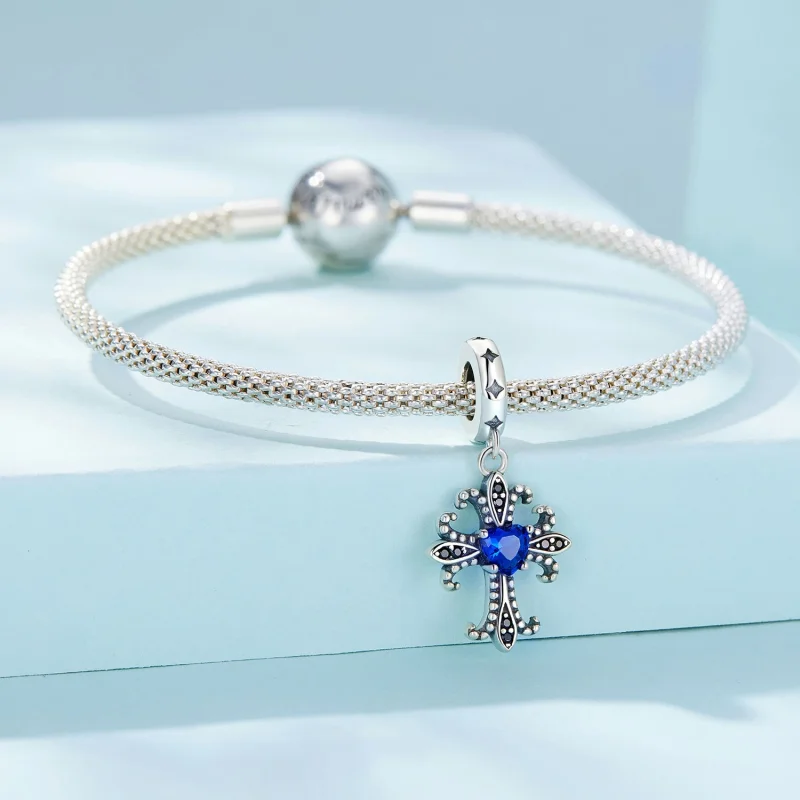 (Bild für) Pandora Style Retro Cross Anhänger - SCC2643 - Ansicht 3