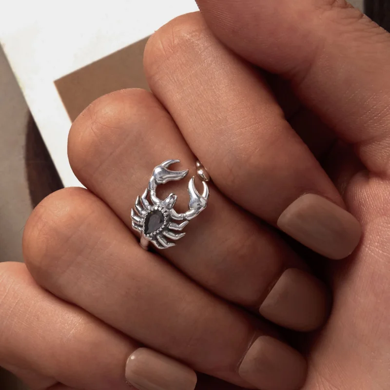 (Bild für) Pandora Style Retro Skorpion Offener Ring - SCR974-E - Ansicht 6