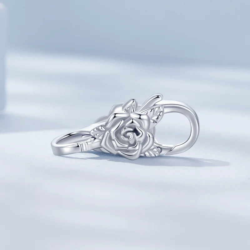 (Bild für) Pandora Style Rose Doppelter Karabiner-Verschluss - BSP024 - Ansicht 2