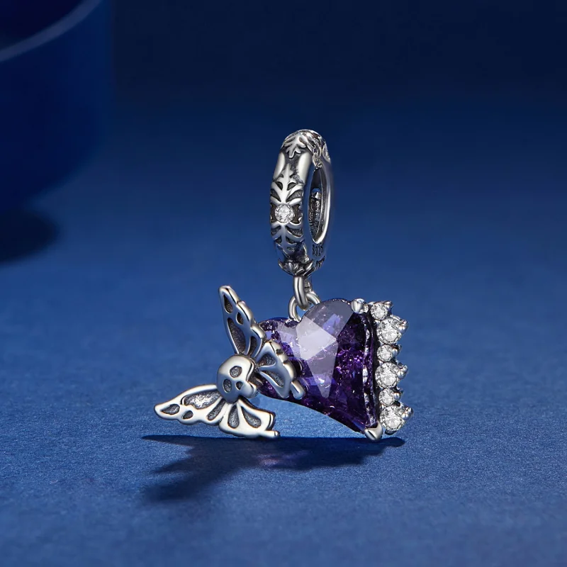 (Bild für) Pandora Style Schmetterling mit Totenkopf aus Silikon - BSC912 - Ansicht 2