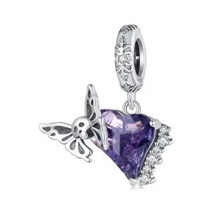 (Bild für) Pandora Style Schmetterling mit Totenkopf aus Silikon - BSC912