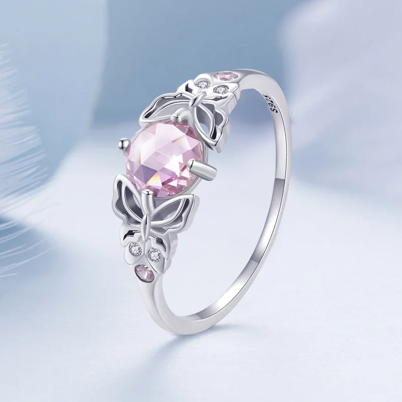 (Bild für) Pandora Style Schmetterlingsring - BSR478 - Ansicht 2