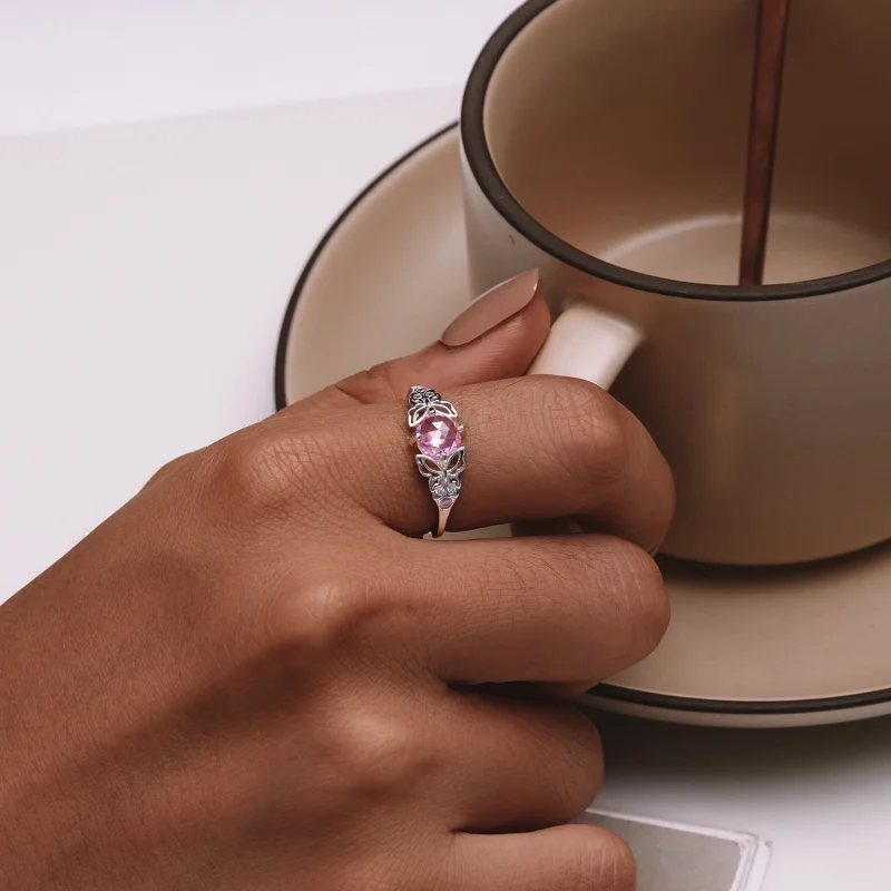 (Bild für) Pandora Style Schmetterlingsring - BSR478 - Ansicht 5