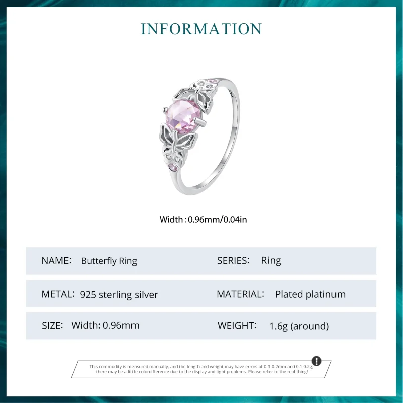 (Bild für) Pandora Style Schmetterlingsring - BSR478 - Ansicht 6