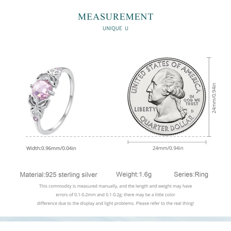 (Bild für) Pandora Style Schmetterlingsring - BSR478 - Ansicht 7