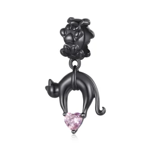 (Bild für) Pandora Style Schwarze Katze Anhänger - SCC2519