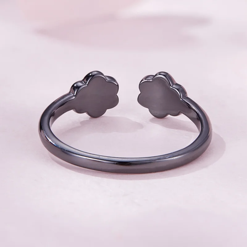 (Bild für) Pandora Style Schwarze Katzenkralle Öffnungsring - SCR913 - Ansicht 3